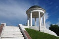 KOSTROMA, RUSSIA - July, 2016: Gazebo Ostrovsky on the bank of the Volga river Royalty Free Stock Photo