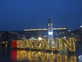 Koszalin, Poland, December 2018 City Square illumination