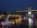 Koszalin, Poland, December 2018 City Square illumination Royalty Free Stock Photo