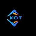 KOT abstract technology logo design on Black background. KOT creative initials letter logo concept Royalty Free Stock Photo