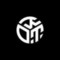 KOT letter logo design on black background. KOT creative initials letter logo concept. KOT letter design Royalty Free Stock Photo