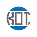 KOT letter logo design on white background. KOT creative initials circle logo concept. KOT letter design.KOT letter logo design on Royalty Free Stock Photo