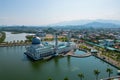 Kota Kinabalu City Mosque, the floating mosque in Sabah, Malaysia Royalty Free Stock Photo