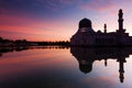 Kota Kinabalu city mosque at sunrise in Sabah, East Malaysia Royalty Free Stock Photo