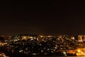 Kota Kinabalu city at night, evening scene in Malaysia.