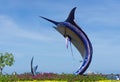 A giant swordfish statue in Kota Kinabalu