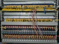 Electric circuit with parts in low voltage switchboard. Royalty Free Stock Photo