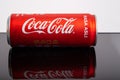 Coca Cola in a tin can in Chinese new year design edition. Royalty Free Stock Photo