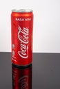 Coca Cola in a tin can in Chinese new year design edition. Royalty Free Stock Photo