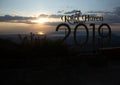 Kota Kinabalu, Sabah / Malaysia - October 18 2019: Beautiful view of Kota Kinabalu landscape during Sunset from Kokol Haven Resort Royalty Free Stock Photo