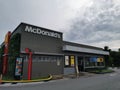 Outdoor scenery McDonald`s restaurant drive through area. Royalty Free Stock Photo