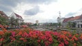 Kota tua, kota tua view, flowers, panorama of kota tua, hyperfocal Royalty Free Stock Photo