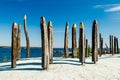 Kotka, Finland - 11 June 2020: Sculpture Oaksoldiers in the Katariina Seaside Park