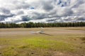 KOTKA, FINLAND - SEPTEMBER 17, 2017: airfield for light non-motorized planes.