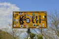 Kotli Town Sign, Croatia