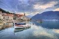 Kotor bay and Perast in Montenegro Royalty Free Stock Photo