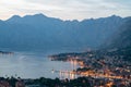 Kotor Bay on sunset - Montenegro