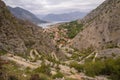 Kotor bay view from the top of the mountain Royalty Free Stock Photo