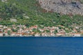 Kotor, a coastal town in Montenegro. City landscape, view from the Adriatic Sea
