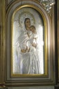 Icon of Madonna and child on the iconostasis