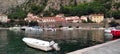 Kotor, Montenegro boats and old town view