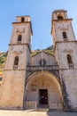 The Cathedral of Saint Tryphon in Kotor is one of two Roman Catholic cathedrals in Montenegro Royalty Free Stock Photo