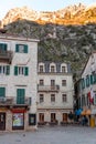 Trg od Oruzja, Arms Square is the main square in Kotor, Montenegro