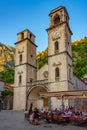 Kotor, Montenegro, July 4, 2023: Saint Tryphon cathedral in Koto