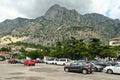 The city of Kotor at the foot of the mountains. Bay of Kotor. Montenegro Royalty Free Stock Photo