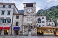 Kotor clock tower Royalty Free Stock Photo