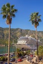 Cruise Ship Viking Neptune at port in Kotor city, Montenegro