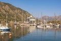 Port in Kotor city. Yachts and cruise ship Viking Neptune. Montenegro, Kotor Bay