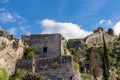 Kotor - Old medieval ruin of castle on Kotor city wall in Montenegro, Balkan Peninsula, Europe Royalty Free Stock Photo