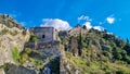 Kotor - Old medieval ruin of castle on Kotor city wall in Montenegro, Balkan Peninsula, Europe Royalty Free Stock Photo