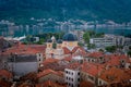 Kotor old town ant cathedral night view