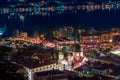 Kotor old town ant Catholic Cathedral at night Royalty Free Stock Photo