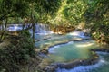 Kouangxi waterfall, Luang Prabang Laos. Royalty Free Stock Photo