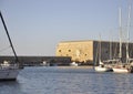 Heraklion, september 5th: Koules Fortress from Heraklion Port in Crete island of Greece