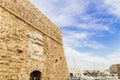 Koules venetian fort at heraklion city old port in a summer day