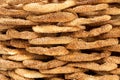 `koulouri` traditional Greek crispy round bagels with sesame, background