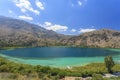 Kournas lake on Crete island. Greece. Royalty Free Stock Photo