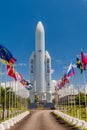 Model of Ariane 5 space rocket Royalty Free Stock Photo