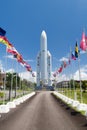 Model of Ariane 5 space rocket Royalty Free Stock Photo