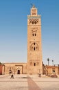 Koutoubia minaret in centrum of medina, Marrakesh, Morocco