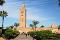 Marrakesh - Koutoubia Mosque largest mosque - Morocco Royalty Free Stock Photo