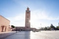 Koutoubia Mosque, Marrakech, Morocco during a bright sunny day Royalty Free Stock Photo