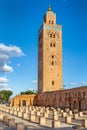 Koutoubia Mosque minaret in Marrakesh Royalty Free Stock Photo