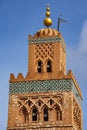 Koutubia mosque largest in Marakech. Royalty Free Stock Photo