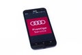 Kouvola, Finland - 23 January 2020: Audi app logo on the screen of smartphone Asus Royalty Free Stock Photo