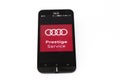 Kouvola, Finland - 23 January 2020: Audi app logo on the screen of smartphone Asus Royalty Free Stock Photo